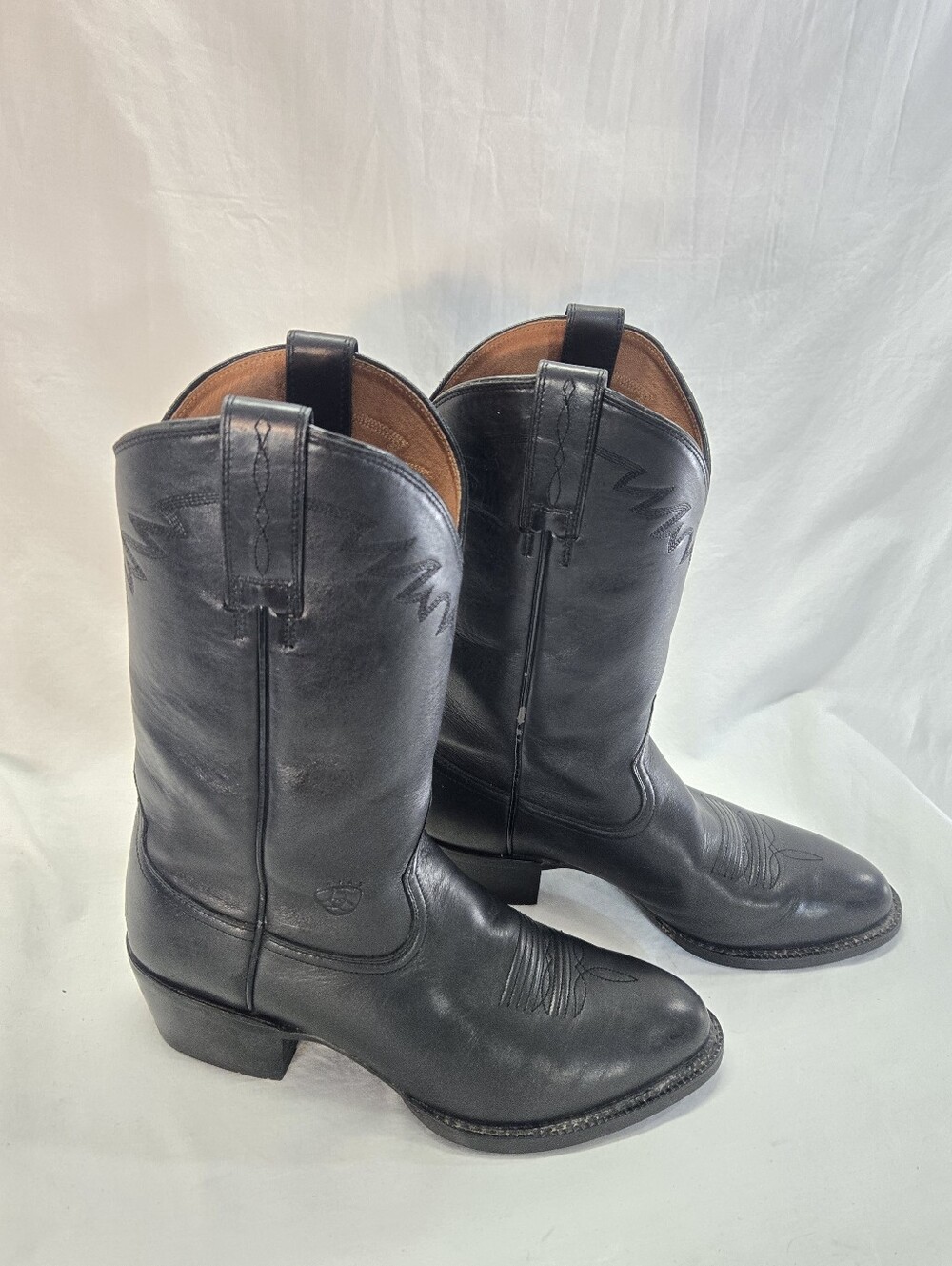 Ariat Heritage Sedona Men's 8.5D Black Western Leather Work Cowboy Boots